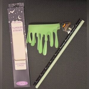 CharCharms 40oz Halloween Straws 2pk AND Tumbler Slime